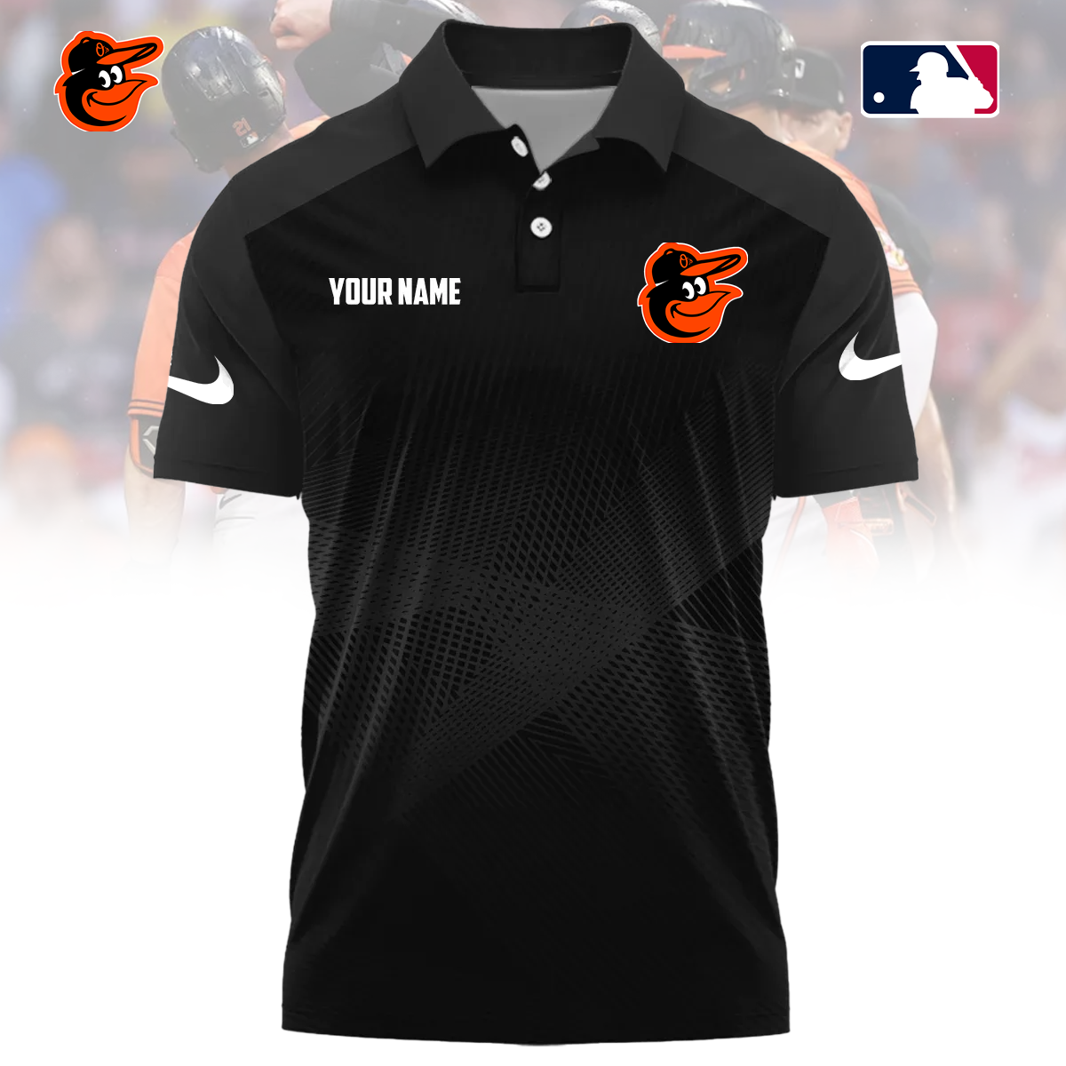 MLB x BAL Custom Name Sport Premium Polo Shirt HLP 30426 HLPHUONG