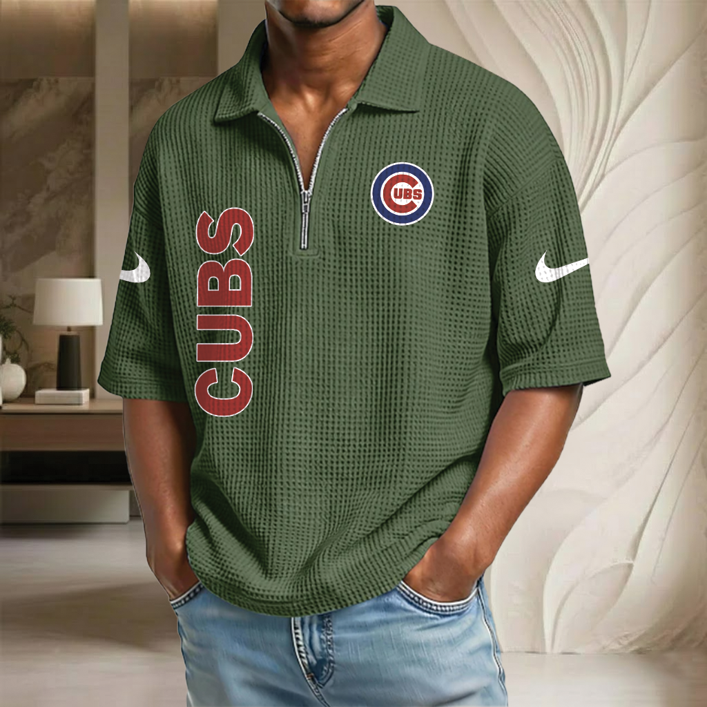 MLB x CC Waffle Half-Zip Polo Shirt HLP 070326 HLPHUONG