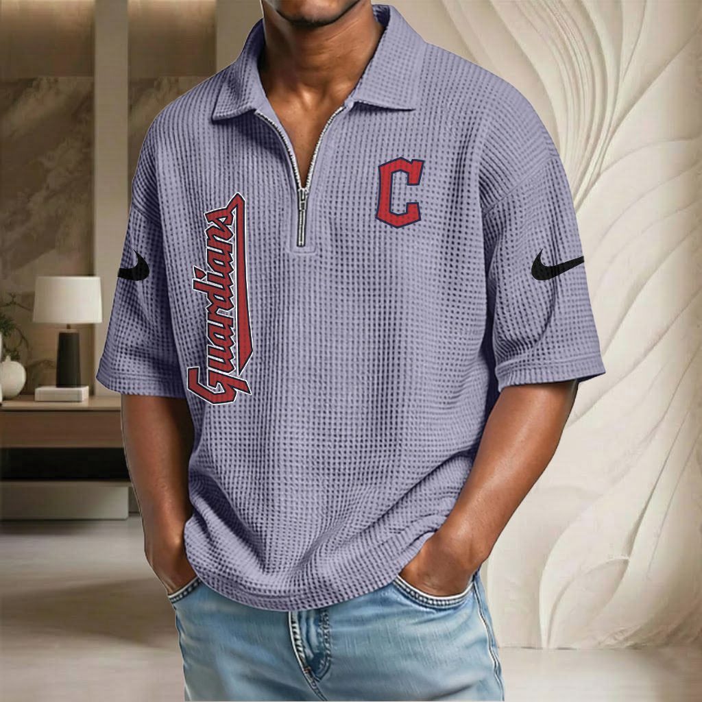 MLB x CG Waffle Half-Zip Polo Shirt HLP 070326 HLPHUONG