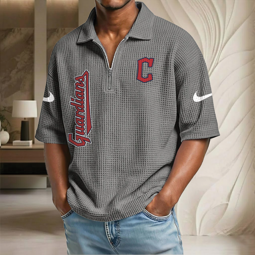 MLB x CG Waffle Half-Zip Polo Shirt HLP 070326 HLPHUONG