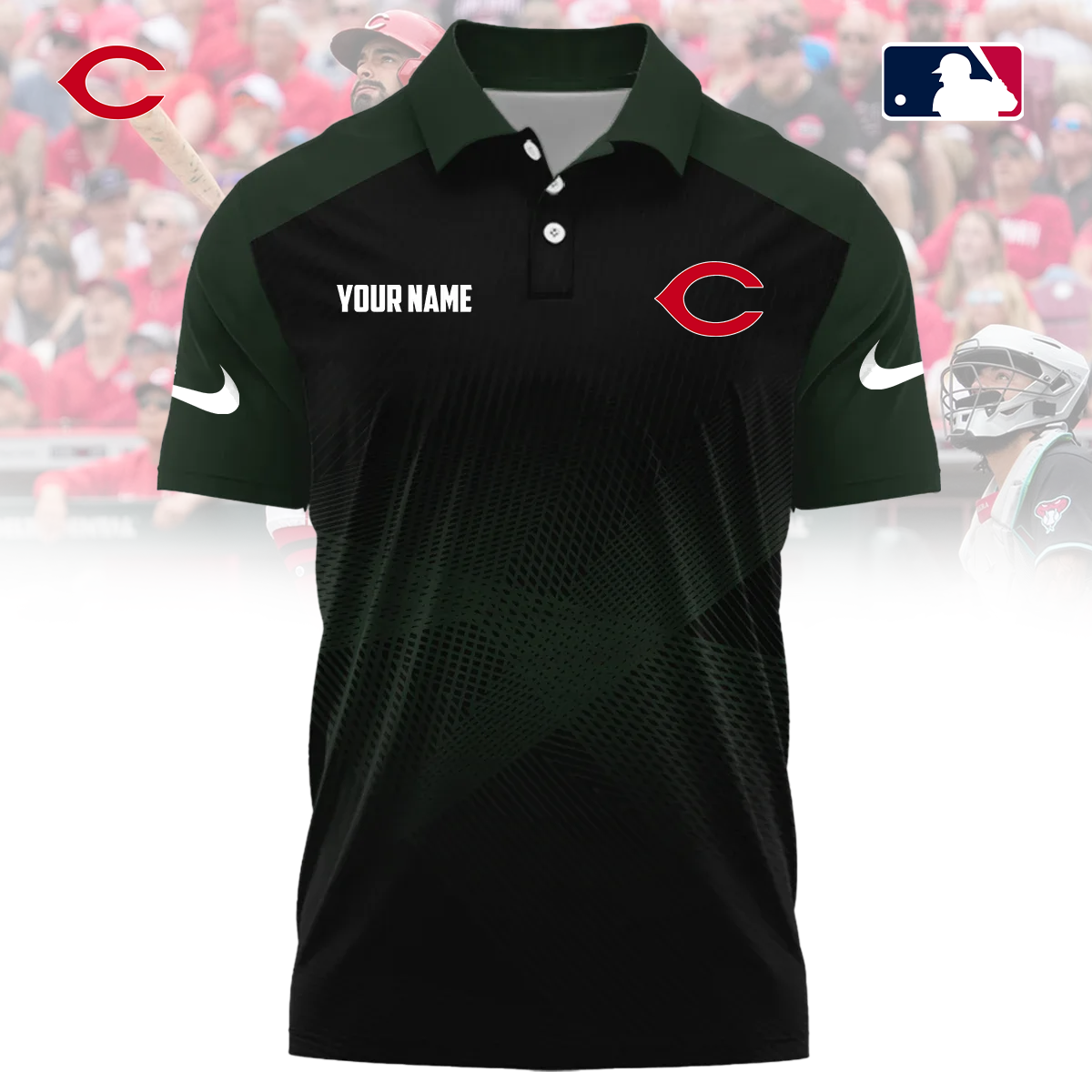 MLB x CIN Custom Name Sport Premium Polo Shirt HLP 30426 HLPHUONG