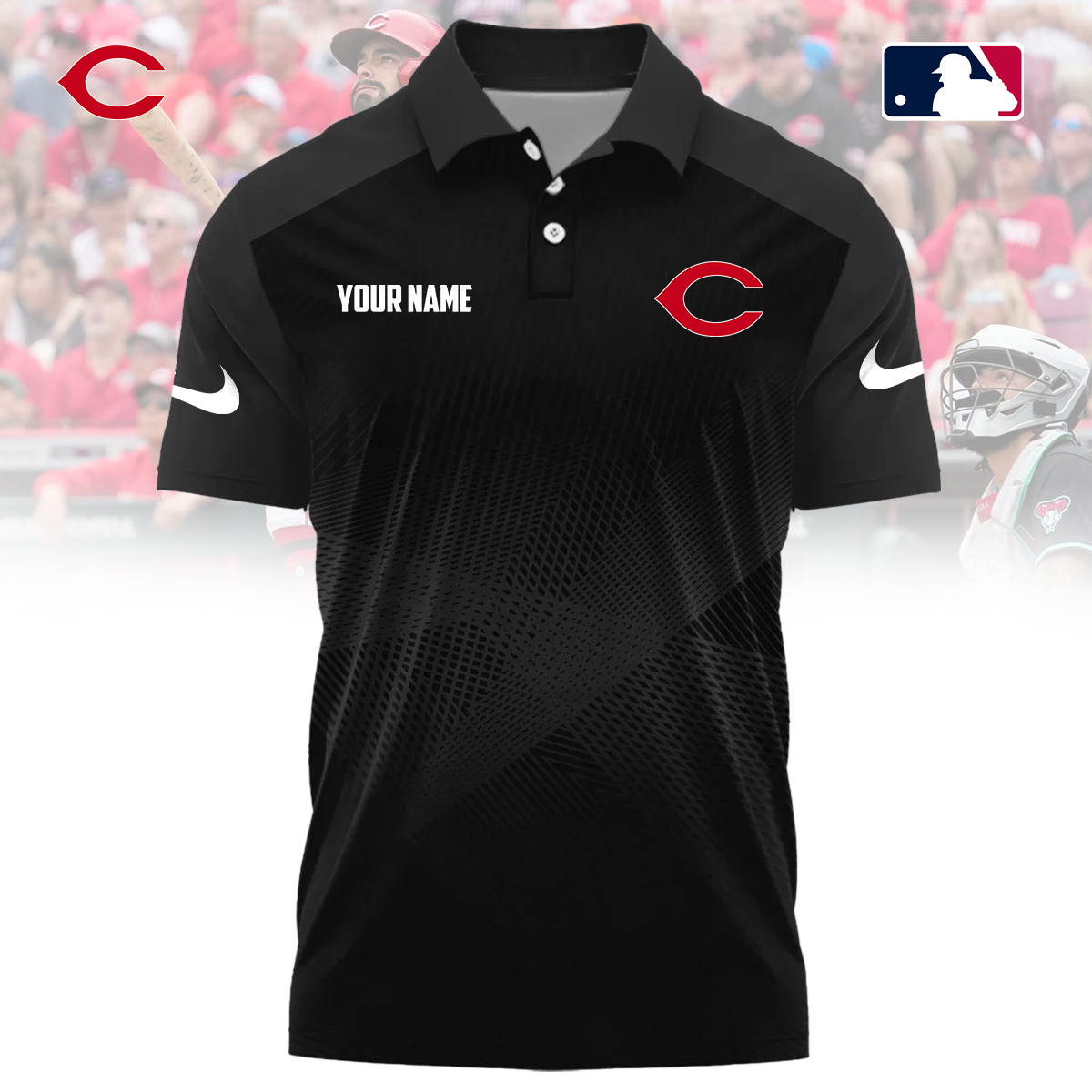 MLB x CIN Custom Name Sport Premium Polo Shirt HLP 30426 HLPHUONG