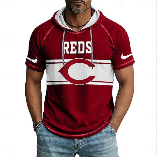 MLB x CIN Hooded Short Sleeve Shirt HLP 070426 HLPHUONG 1