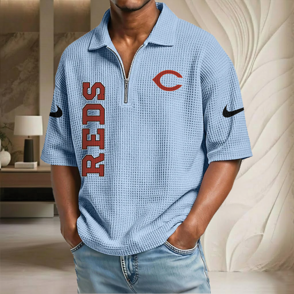 MLB x CR Waffle Half-Zip Polo Shirt HLP 070326 HLPHUONG