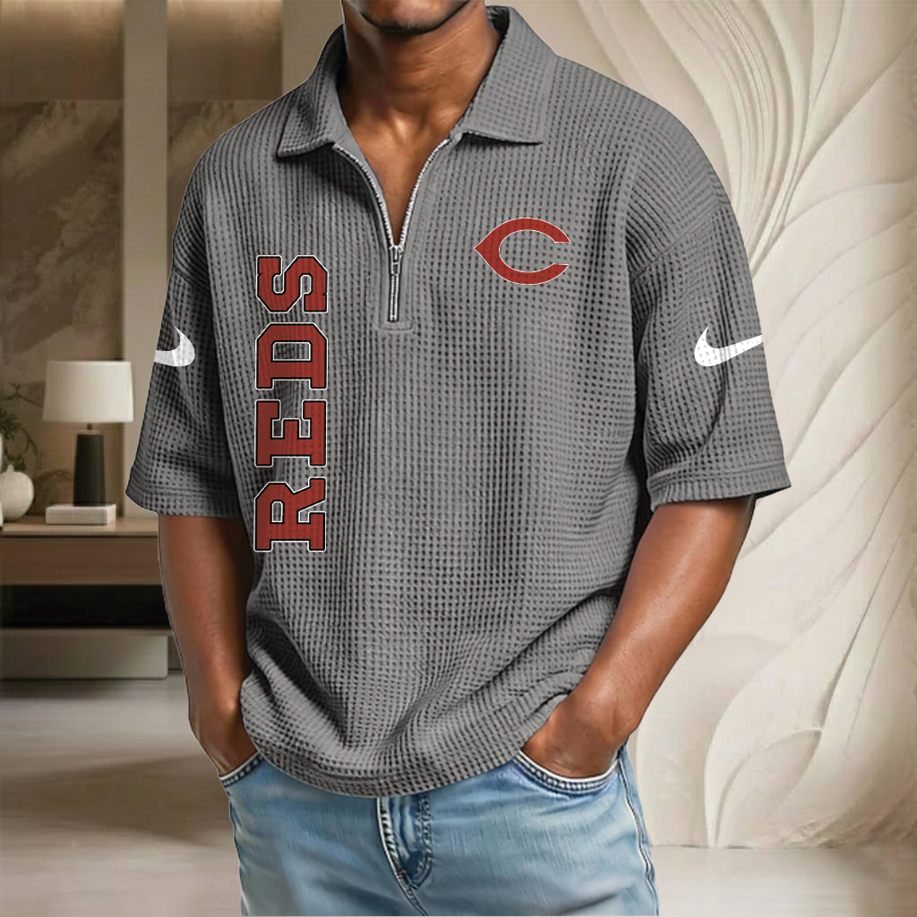 MLB x CR Waffle Half-Zip Polo Shirt HLP 070326 HLPHUONG