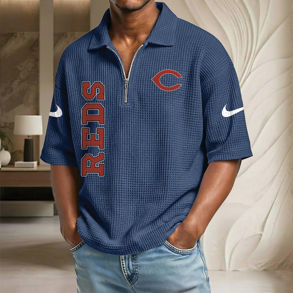 MLB x CR Waffle Half-Zip Polo Shirt HLP 070326 HLPHUONG