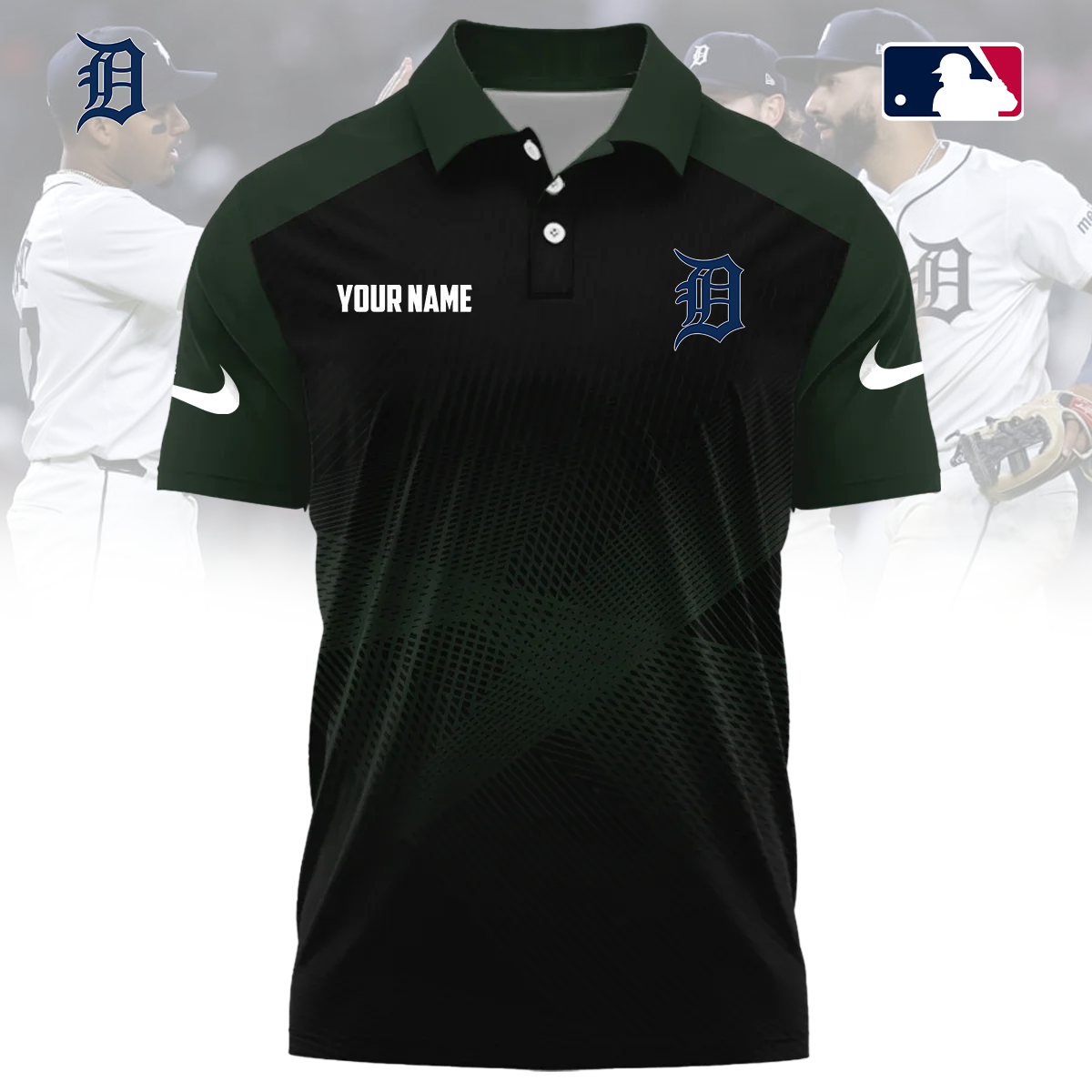 MLB x DET Custom Name Sport Premium Polo Shirt HLP 30426 HLPHUONG