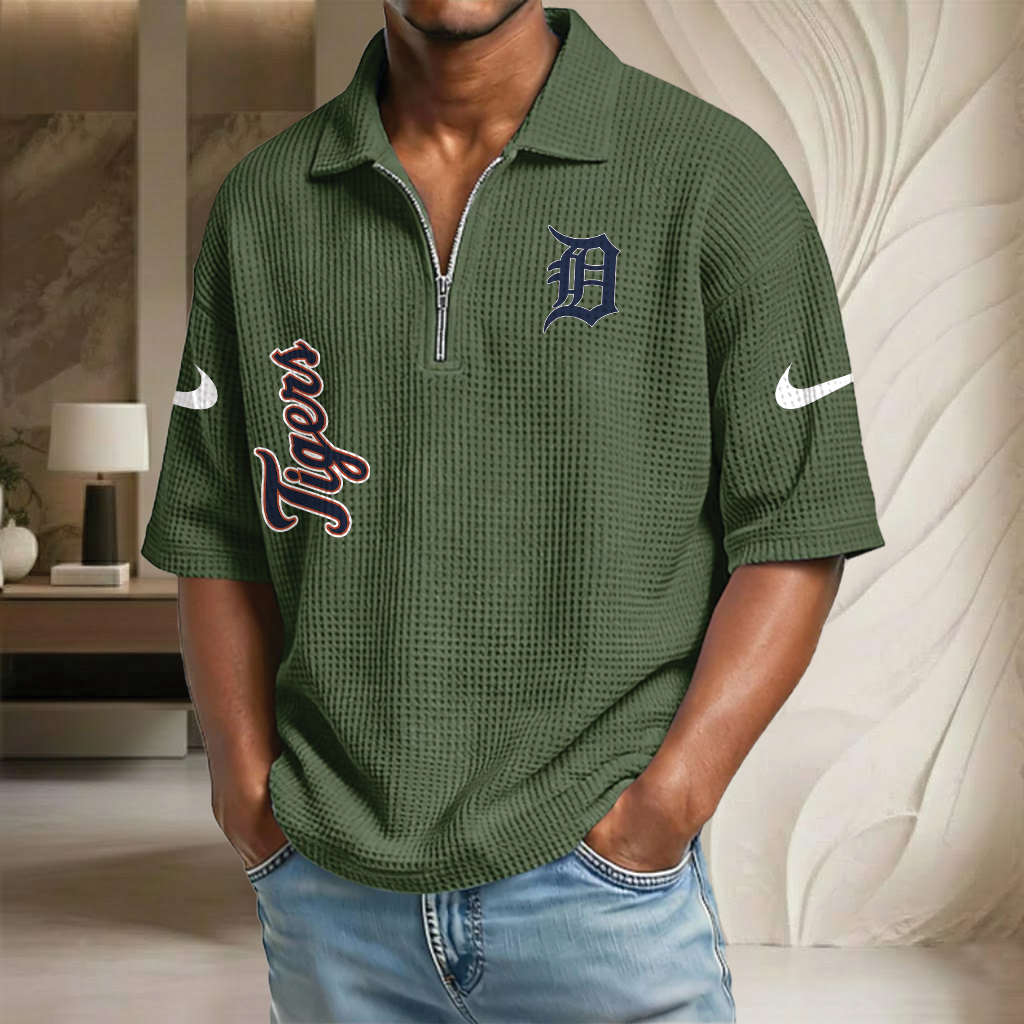 MLB x DT Waffle Half-Zip Polo Shirt HLP 070326 HLPHUONG