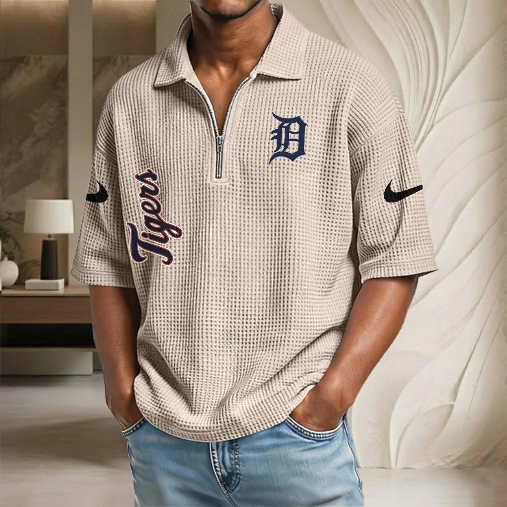 MLB x DT Waffle Half-Zip Polo Shirt HLP 070326 HLPHUONG