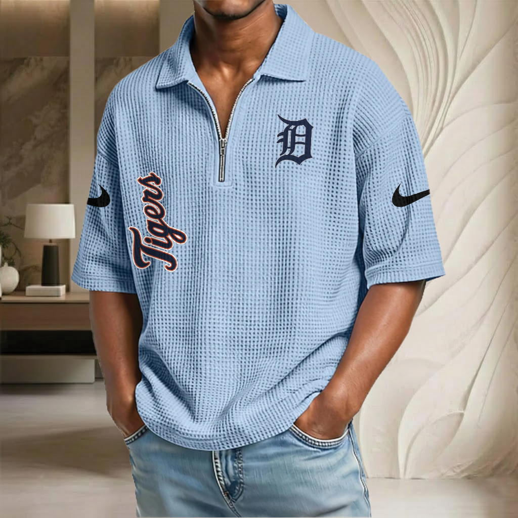 MLB x DT Waffle Half-Zip Polo Shirt HLP 070326 HLPHUONG