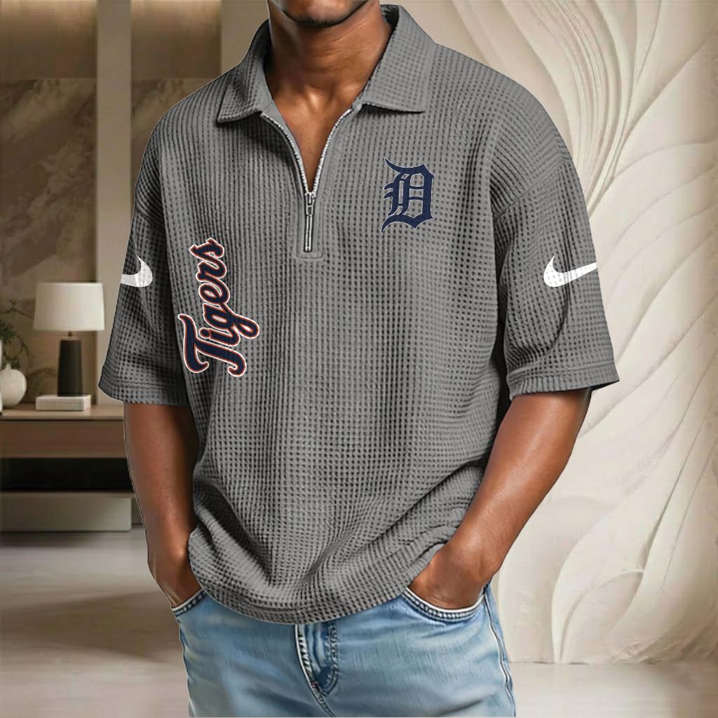 MLB x DT Waffle Half-Zip Polo Shirt HLP 070326 HLPHUONG