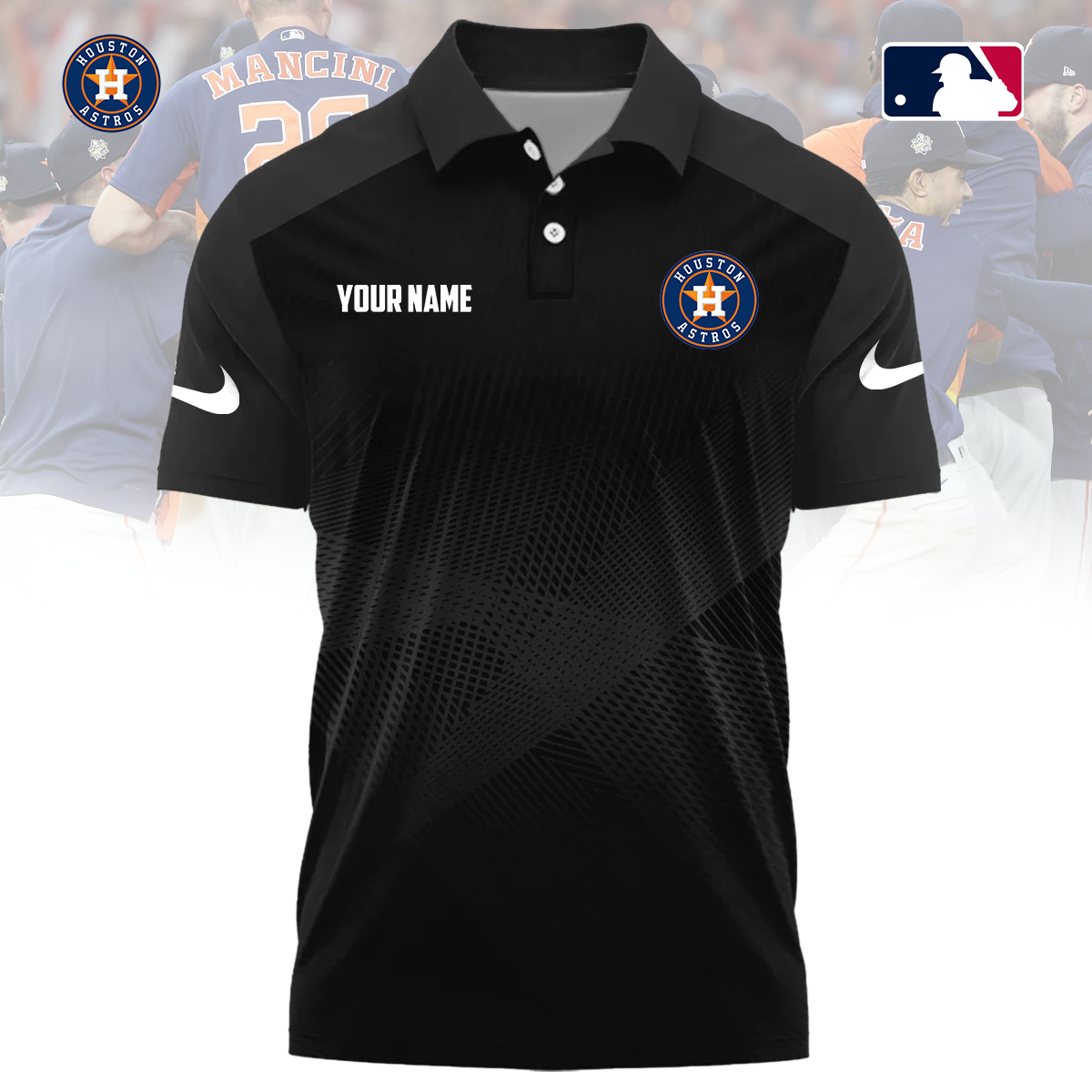 MLB x HOU Custom Name Sport Premium Polo Shirt HLP 30426 HLPHUONG