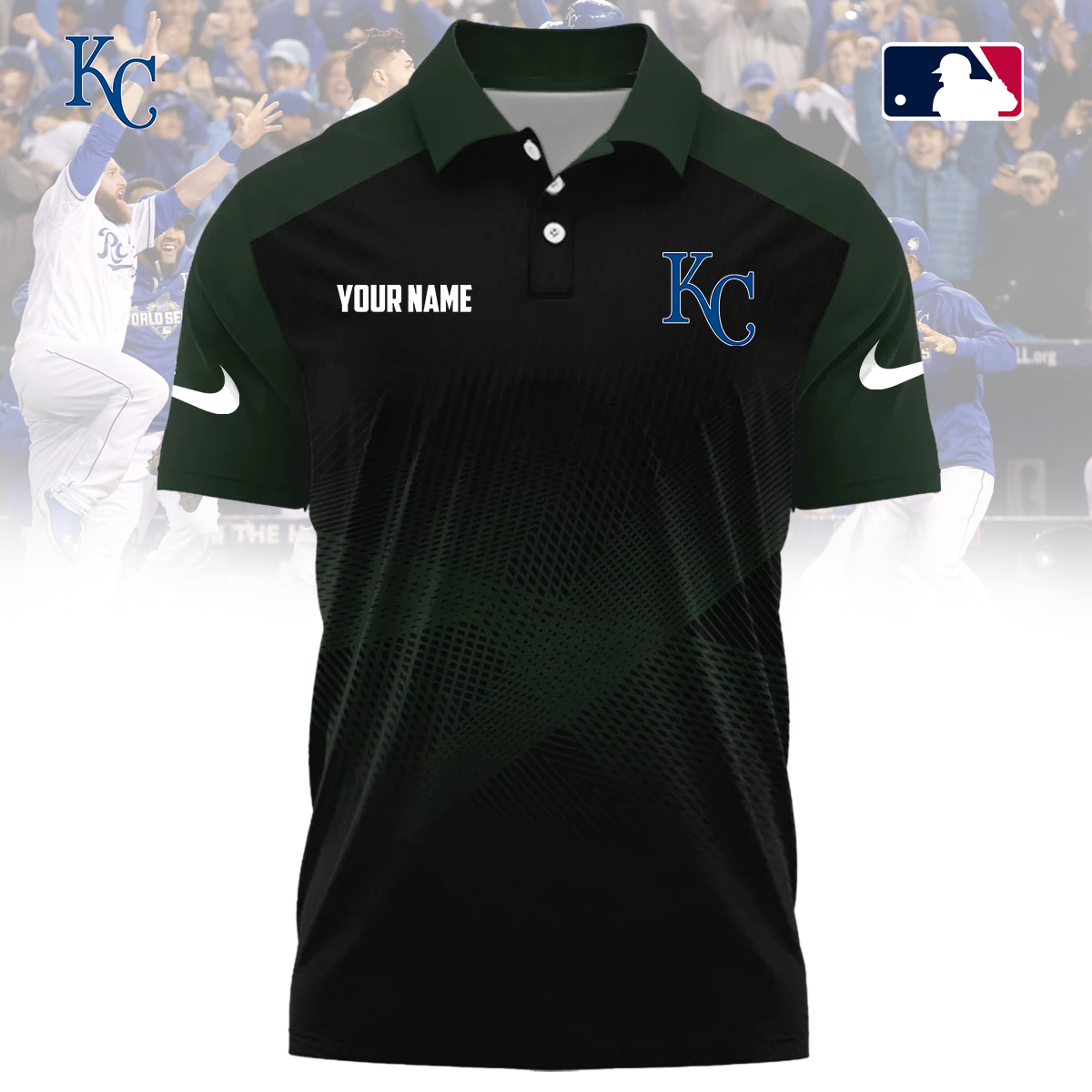 MLB x KC Custom Name Sport Premium Polo Shirt HLP 30426 HLPHUONG