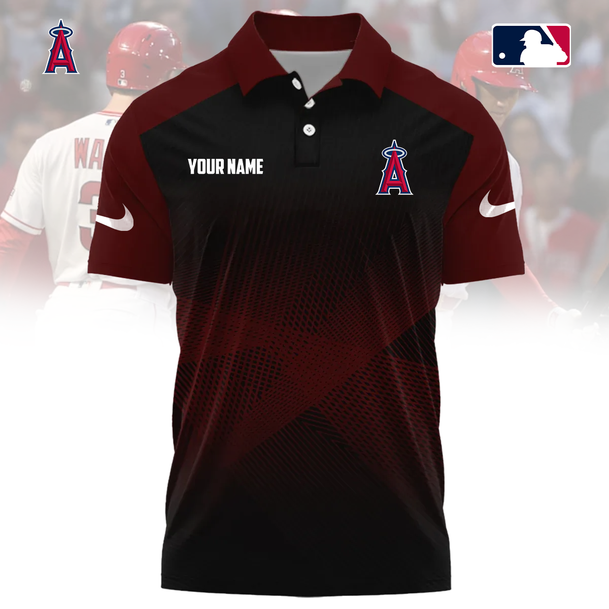 MLB x LAA Custom Name Sport Premium Polo Shirt HLP 30426 HLPHUONG