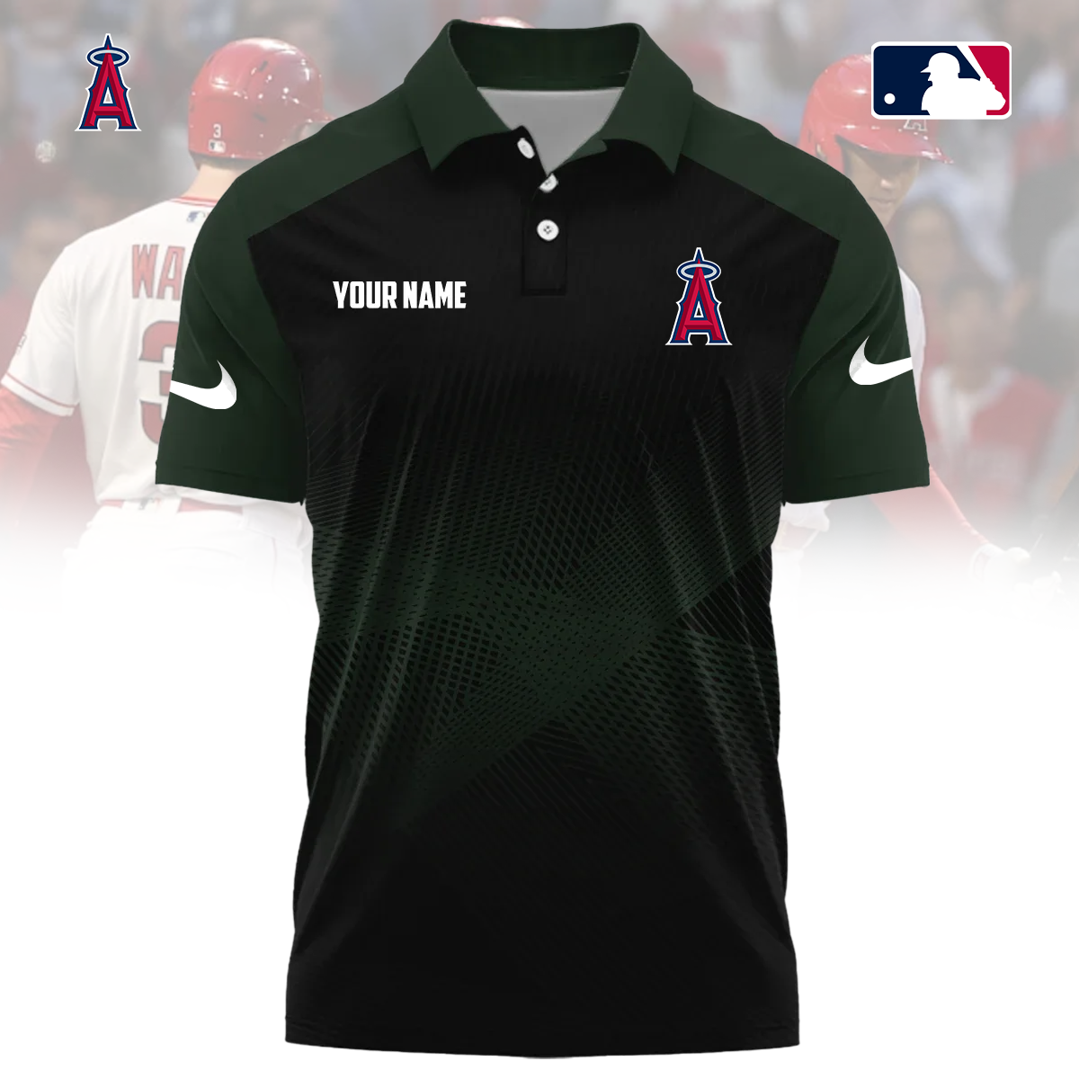 MLB x LAA Custom Name Sport Premium Polo Shirt HLP 30426 HLPHUONG