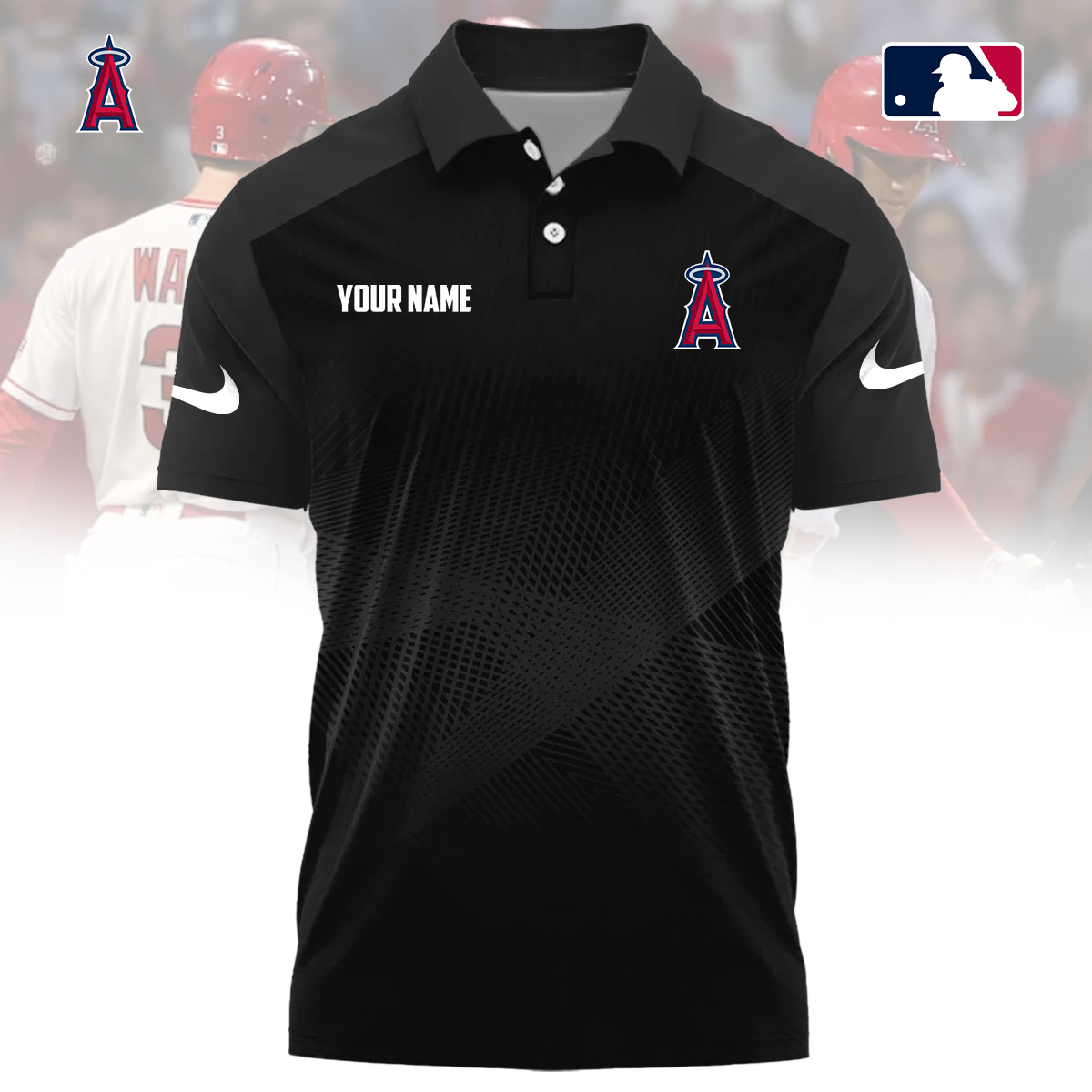 MLB x LAA Custom Name Sport Premium Polo Shirt HLP 30426 HLPHUONG