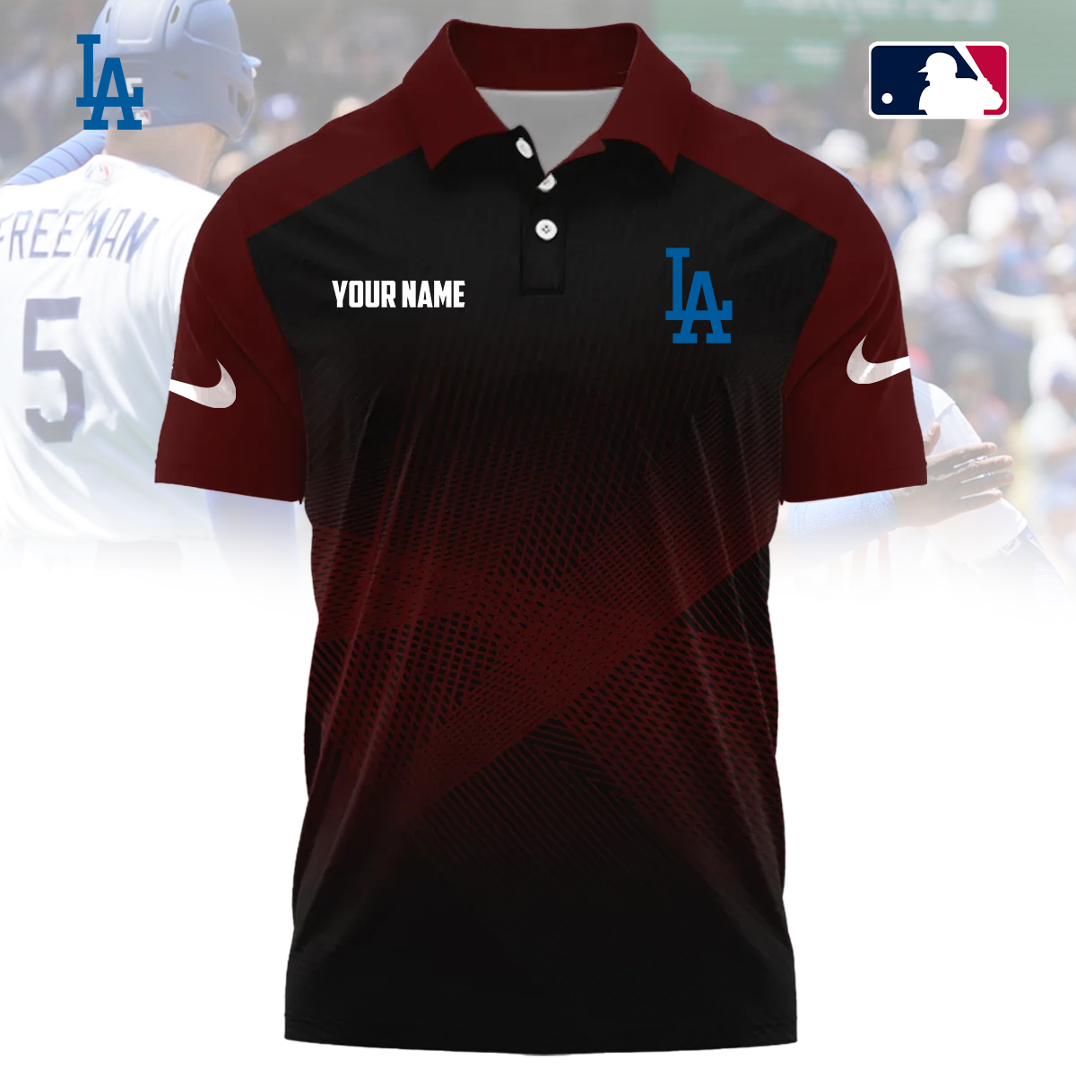 MLB x LAD Custom Name Sport Premium Polo Shirt HLP 30426 HLPHUONG