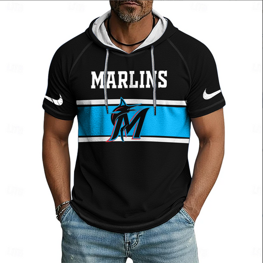 MLB x MIA Hooded Short Sleeve Shirt HLP 070426 HLPHUONG 1