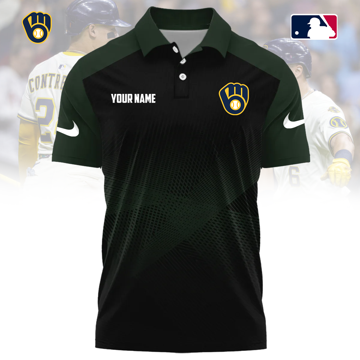MLB x MIL Custom Name Sport Premium Polo Shirt HLP 30426 HLPHUONG