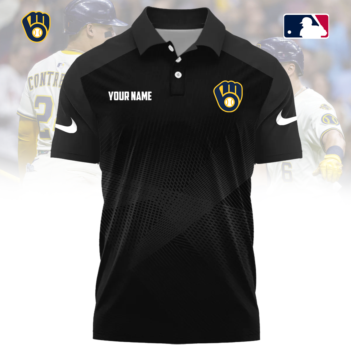 MLB x MIL Custom Name Sport Premium Polo Shirt HLP 30426 HLPHUONG