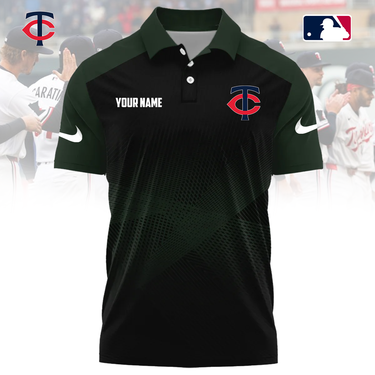 MLB x MIN Custom Name Sport Premium Polo Shirt HLP 30426 HLPHUONG