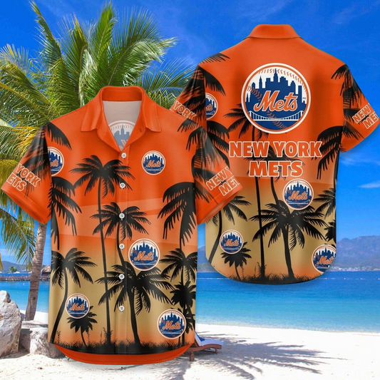 MLB x NYM Coconut Hawaiian Shirt HLP 230426 LBN