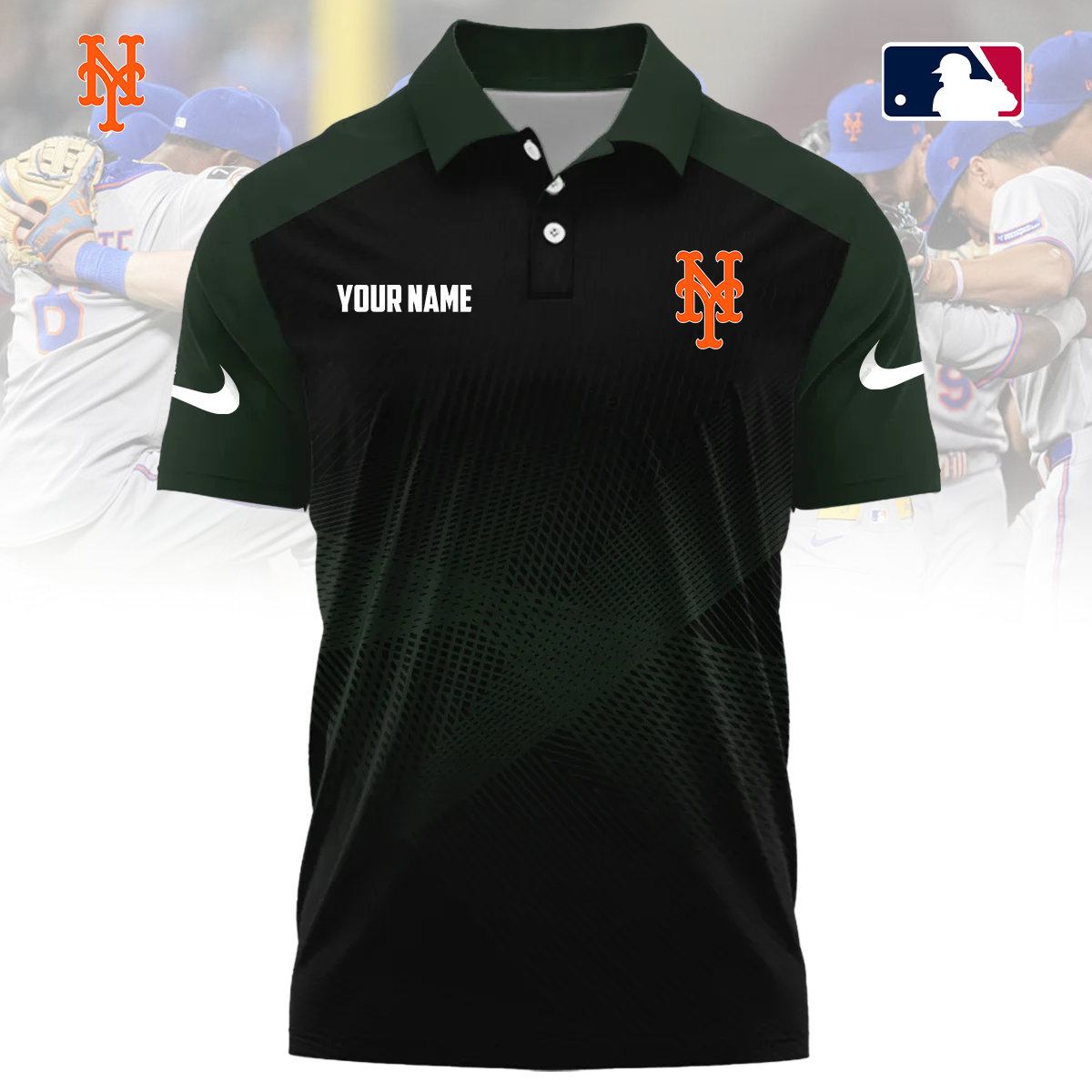 MLB x NYM Custom Name Sport Premium Polo Shirt HLP 30426 HLPHUONG
