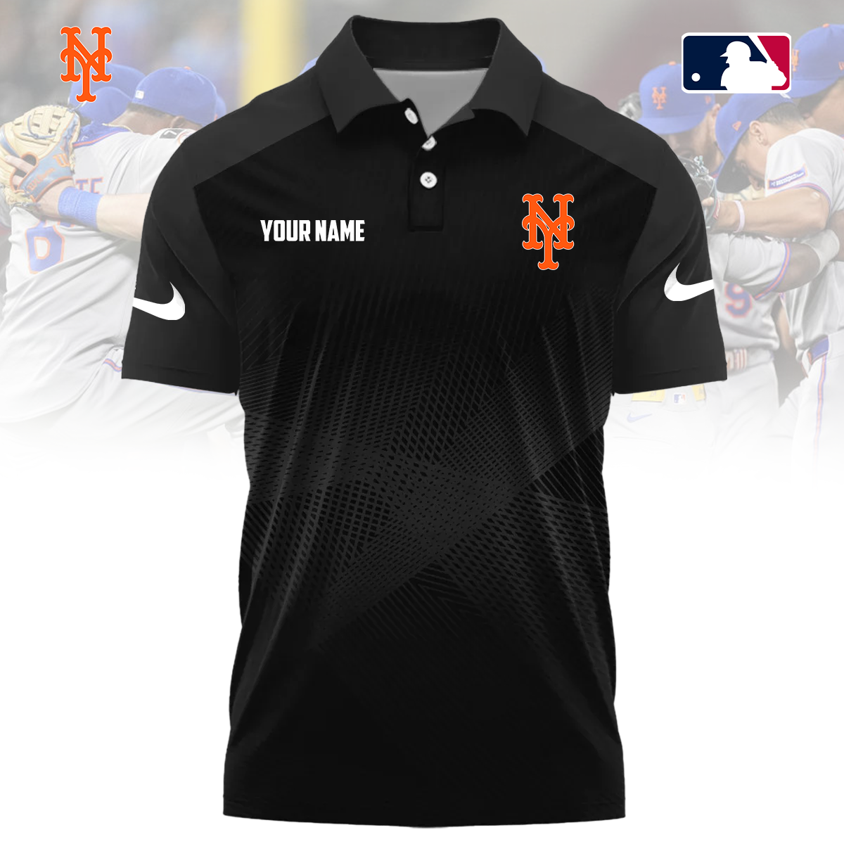 MLB x NYM Custom Name Sport Premium Polo Shirt HLP 30426 HLPHUONG