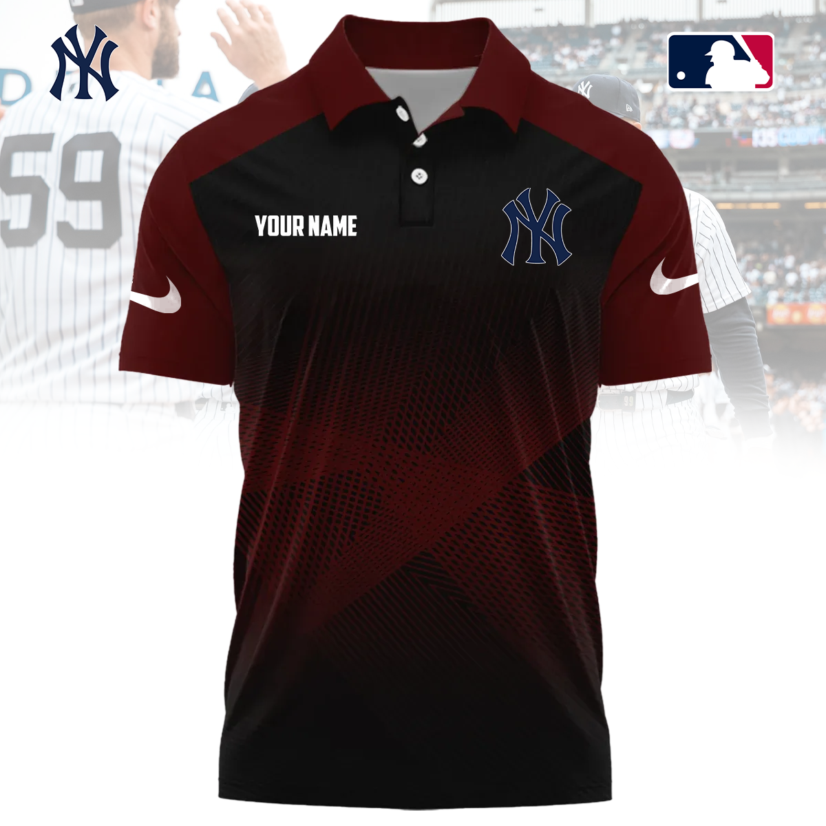 MLB x NYY Custom Name Sport Premium Polo Shirt HLP 30426 HLPHUONG