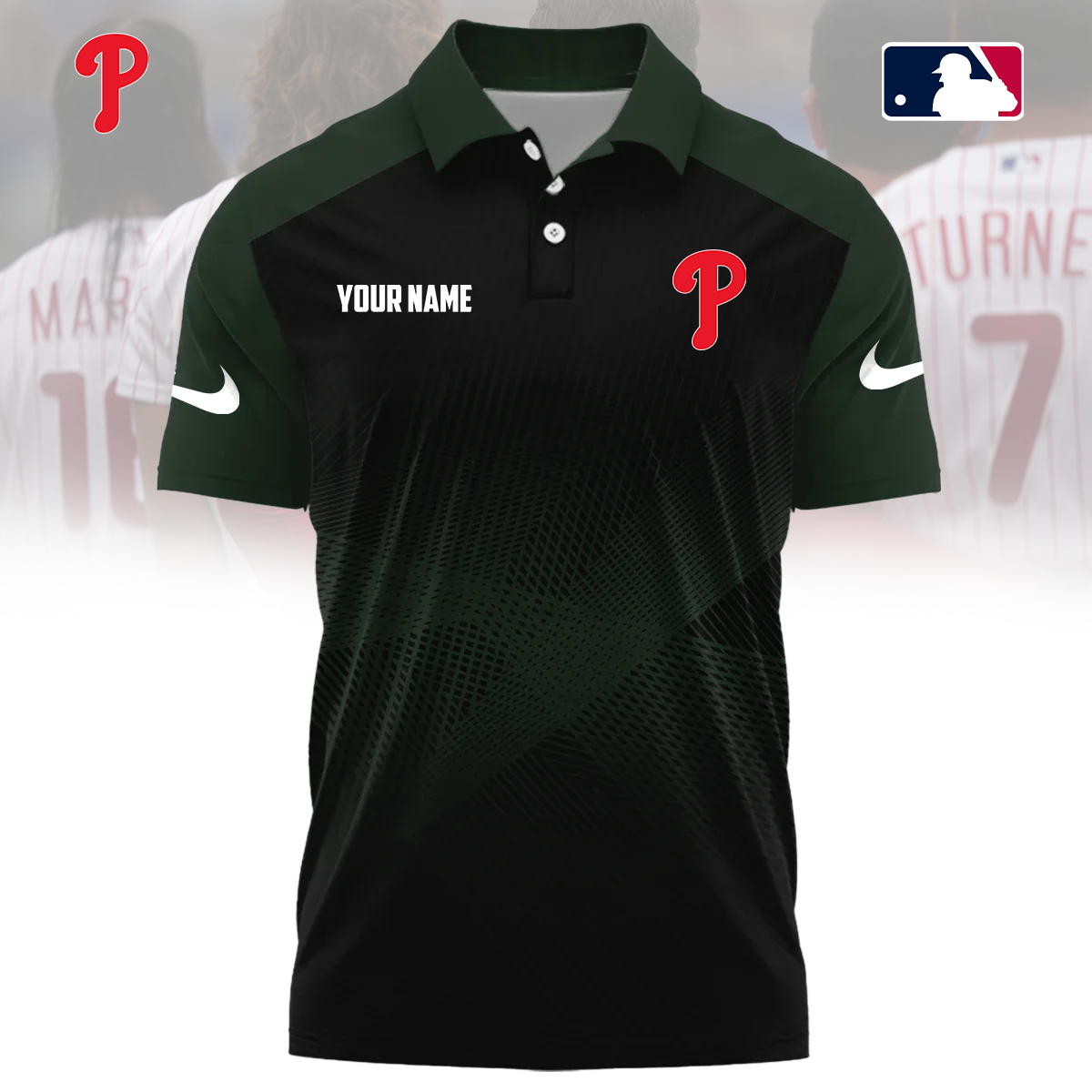 MLB x PHI Custom Name Sport Premium Polo Shirt HLP 30426 HLPHUONG