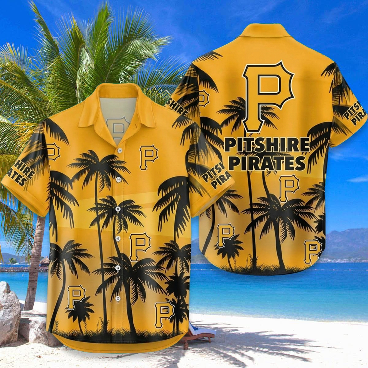 MLB x PIT Coconut Hawaiian Shirt HLP 230426 LBN