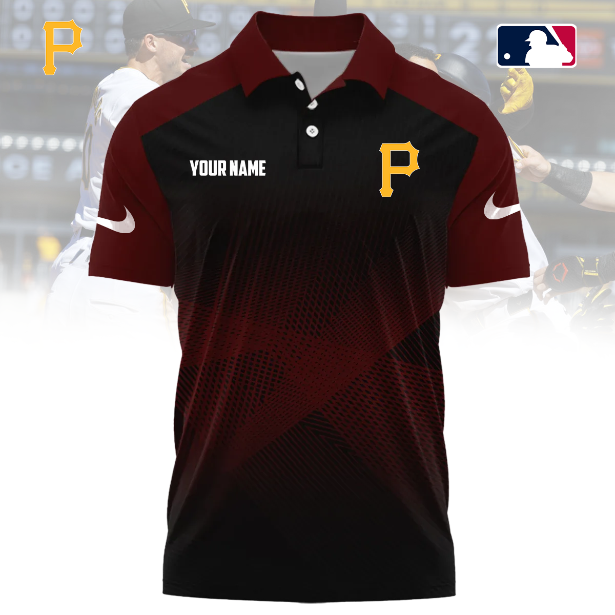 MLB x PIT Custom Name Sport Premium Polo Shirt HLP 30426 HLPHUONG