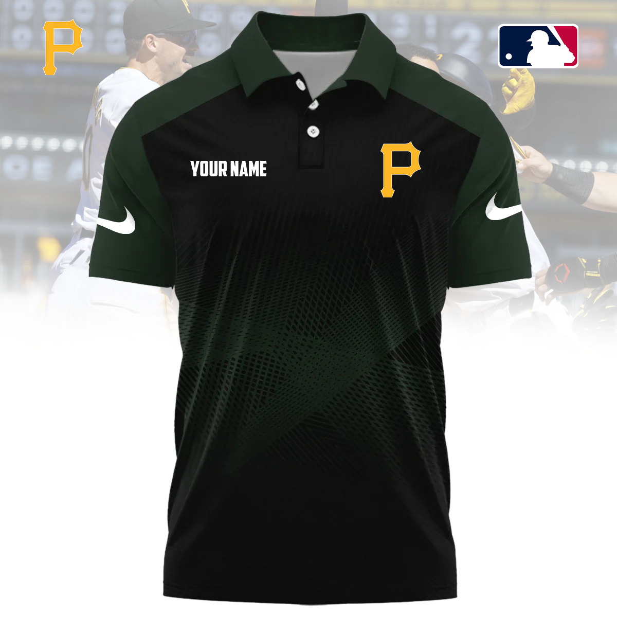 MLB x PIT Custom Name Sport Premium Polo Shirt HLP 30426 HLPHUONG
