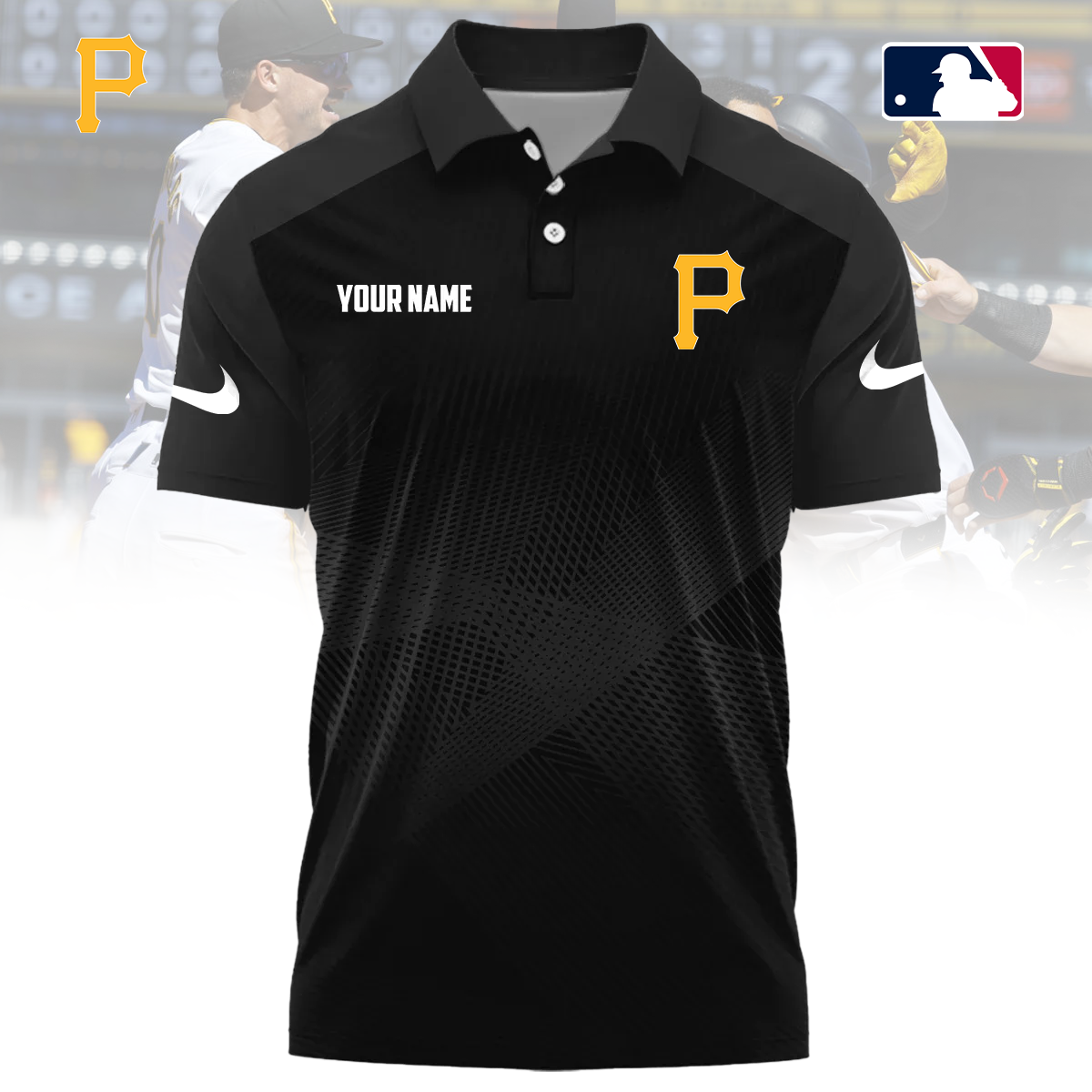 MLB x PIT Custom Name Sport Premium Polo Shirt HLP 30426 HLPHUONG