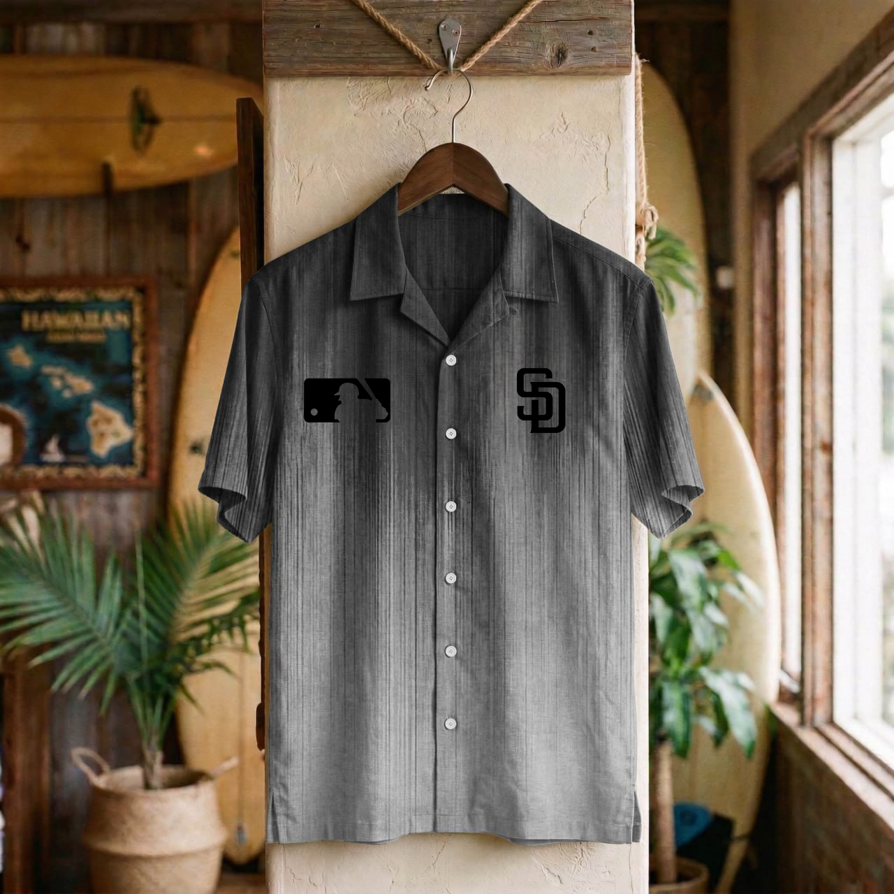 MLB x SD Ombre Hawaiian Shirt HLP 310326 LBN