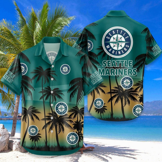MLB x SEA Coconut Hawaiian Shirt HLP 230426 LBN