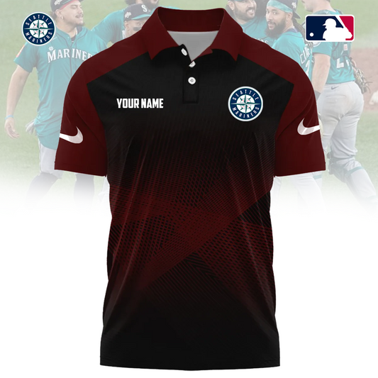 MLB x SEA Custom Name Sport Premium Polo Shirt HLP 30426 HLPHUONG