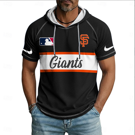 MLB x SF Baseball Hooded Short Sleeve Shirt HLP 280426 HLPHUONG