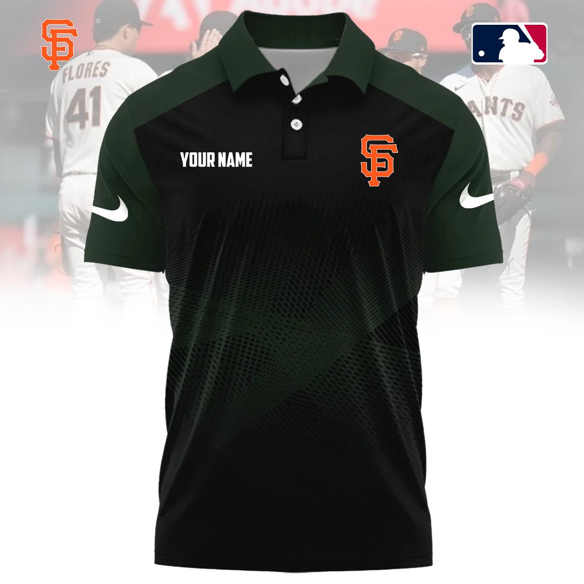 MLB x SF Custom Name Sport Premium Polo Shirt HLP 30426 HLPHUONG