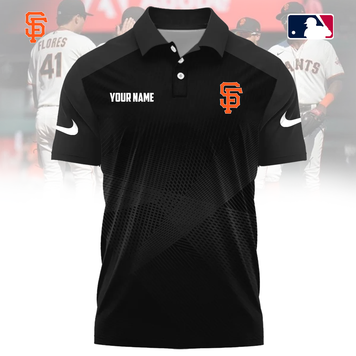 MLB x SF Custom Name Sport Premium Polo Shirt HLP 30426 HLPHUONG