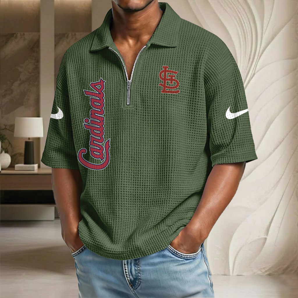 MLB x SLC Waffle Half-Zip Polo Shirt HLP 070326 HLPHUONG