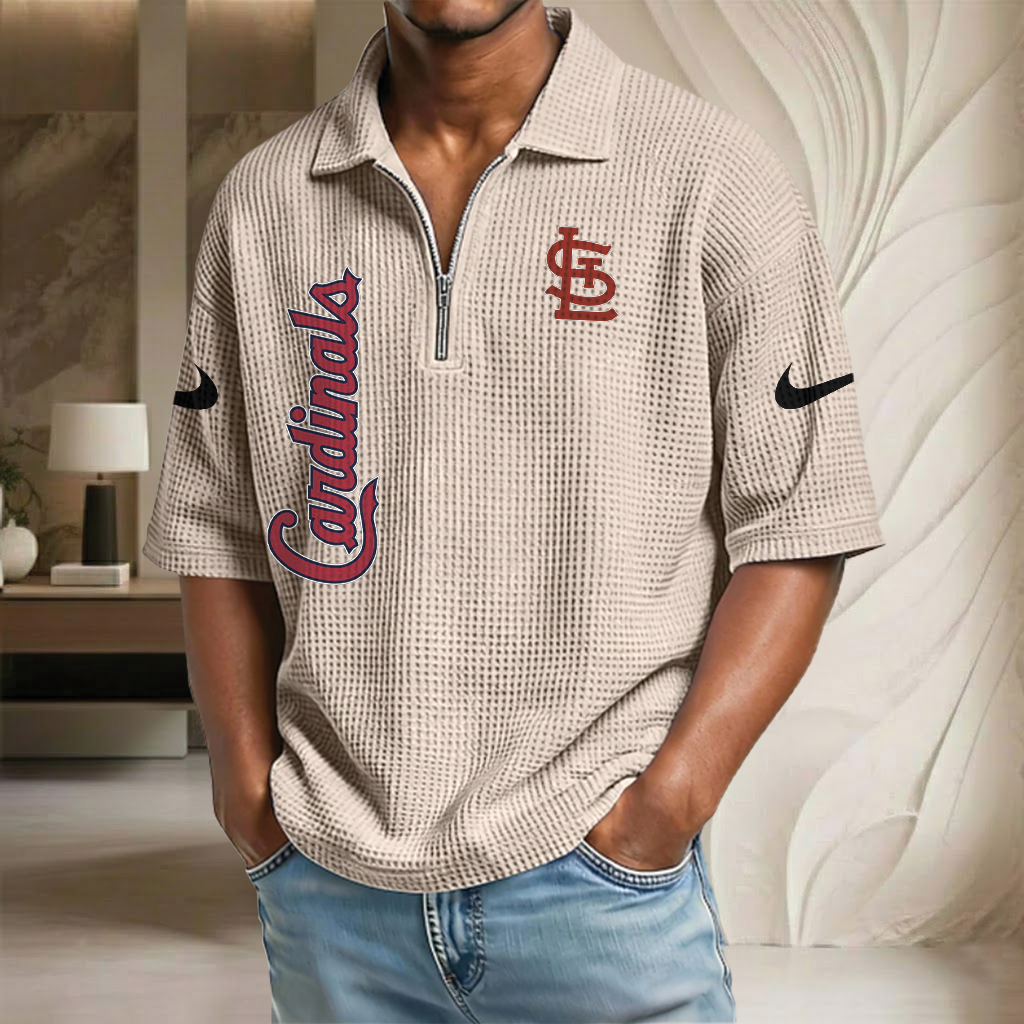 MLB x SLC Waffle Half-Zip Polo Shirt HLP 070326 HLPHUONG