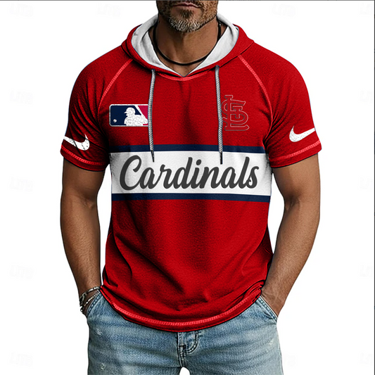 MLB x STL Baseball Hooded Short Sleeve Shirt HLP 280426 HLPHUONG