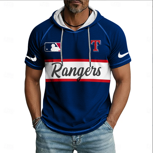 MLB x TEX Baseball Hooded Short Sleeve Shirt HLP 280426 HLPHUONG