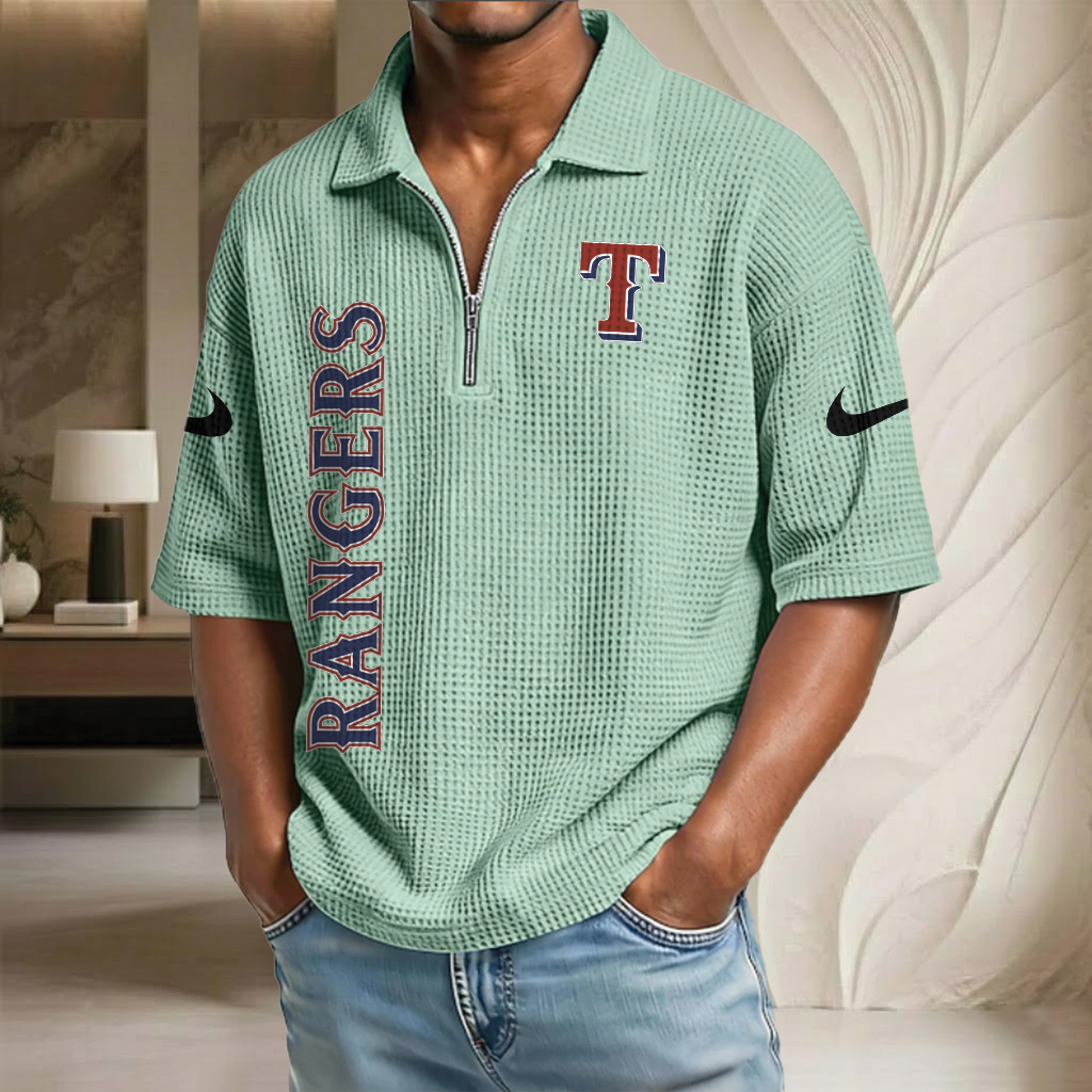 MLB x TR Waffle Half-Zip Polo Shirt HLP 070326 HLPHUONG