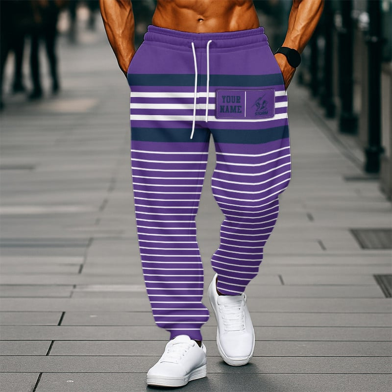 MS x NRL Casual Long Pants Custom Name Gift For Fan DDT 190326 NTL