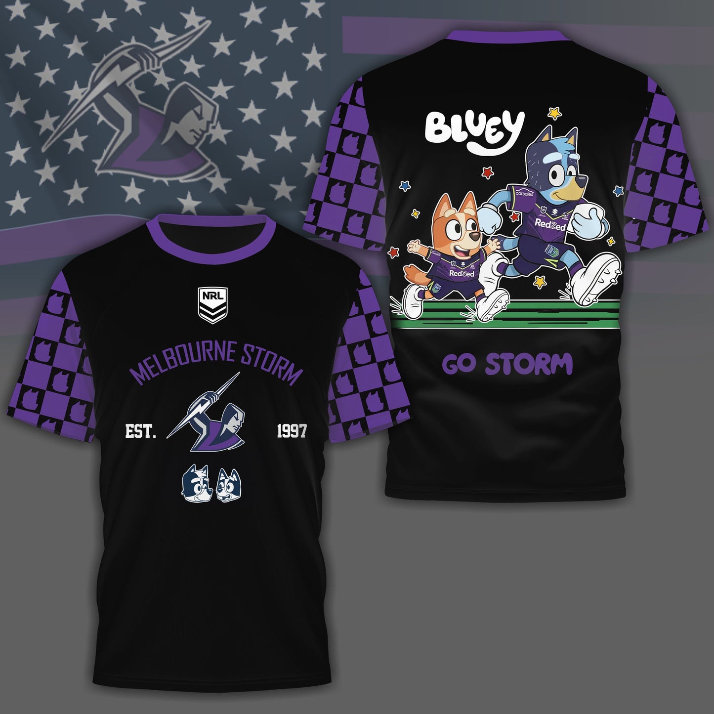 MS x NRL Premium Bluey 3D Shirt DDT TTTZ