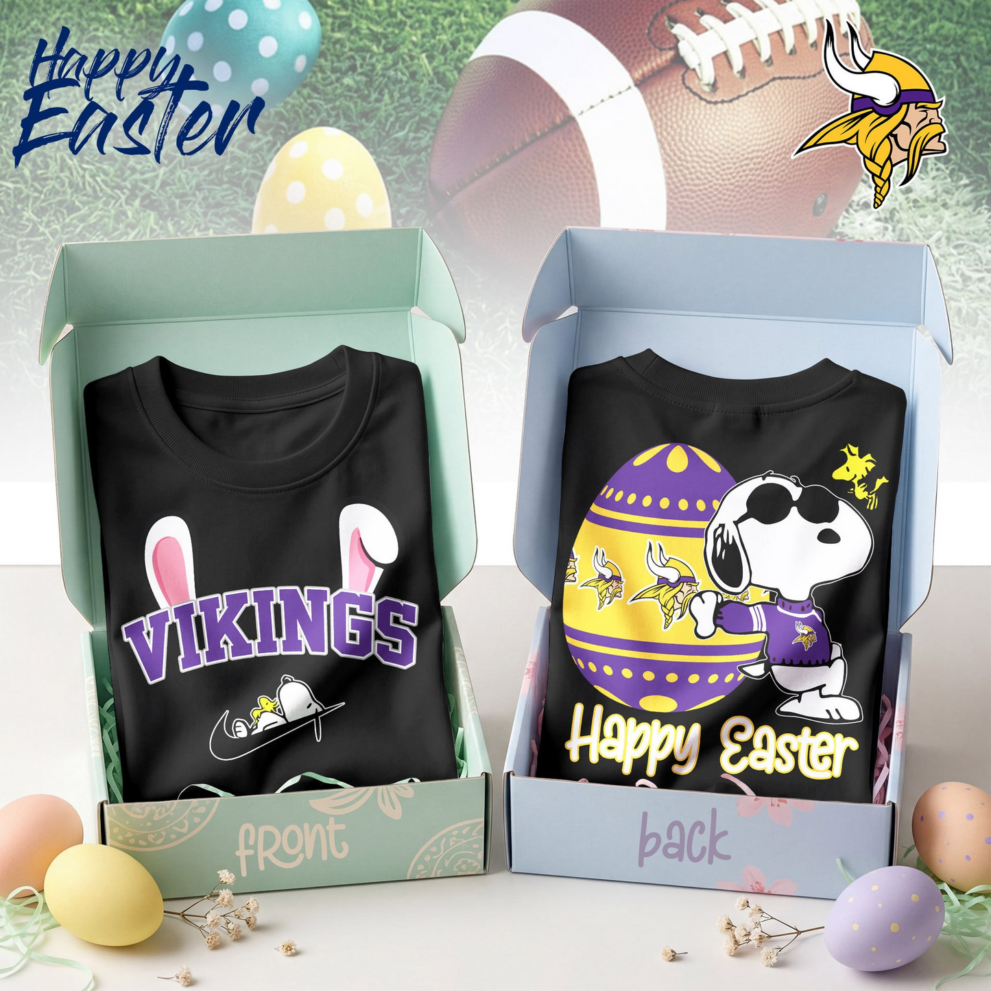 MV Premium NFL Happy Snoopy Easter T-shirt DDT NTL