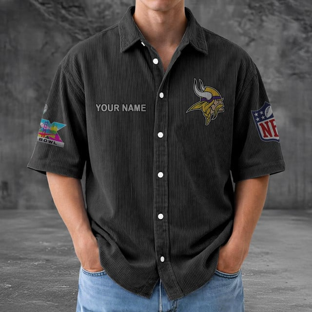 MV x NFL Men Seersucker Button Shirt DDT NTL