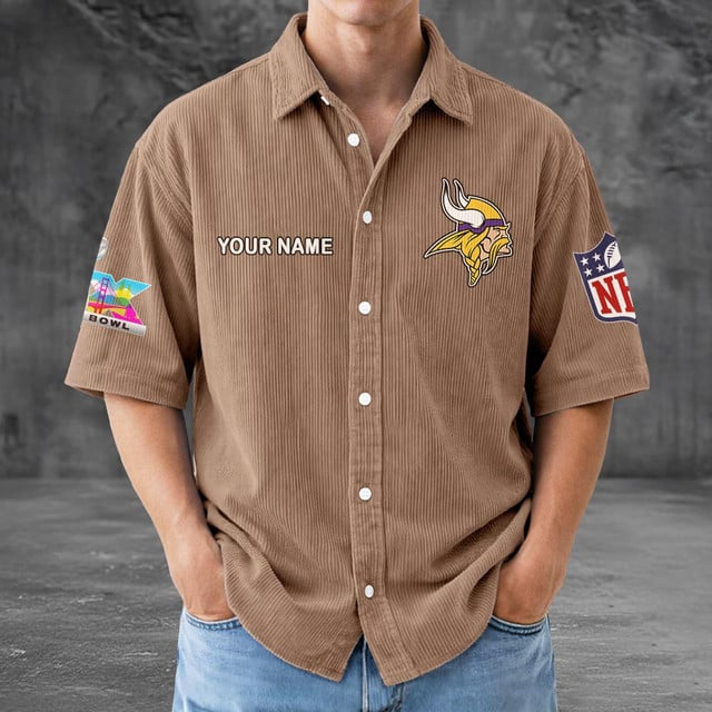 MV x NFL Men Seersucker Button Shirt DDT NTL
